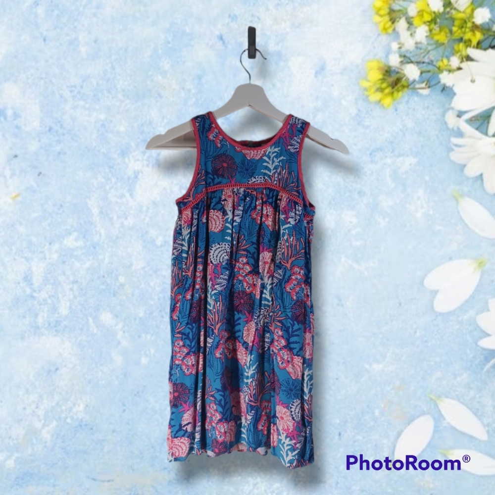 Coral and fish dress, gymboree size 10 blue